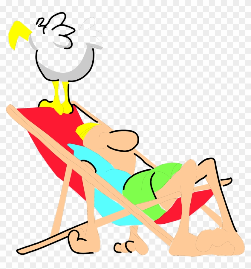 Man Beach Free Stock Illustration Of Cartoon - Cartoon Of Man On A Beach #1649969