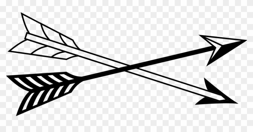 Crossed Arrows - Line Art #1650060