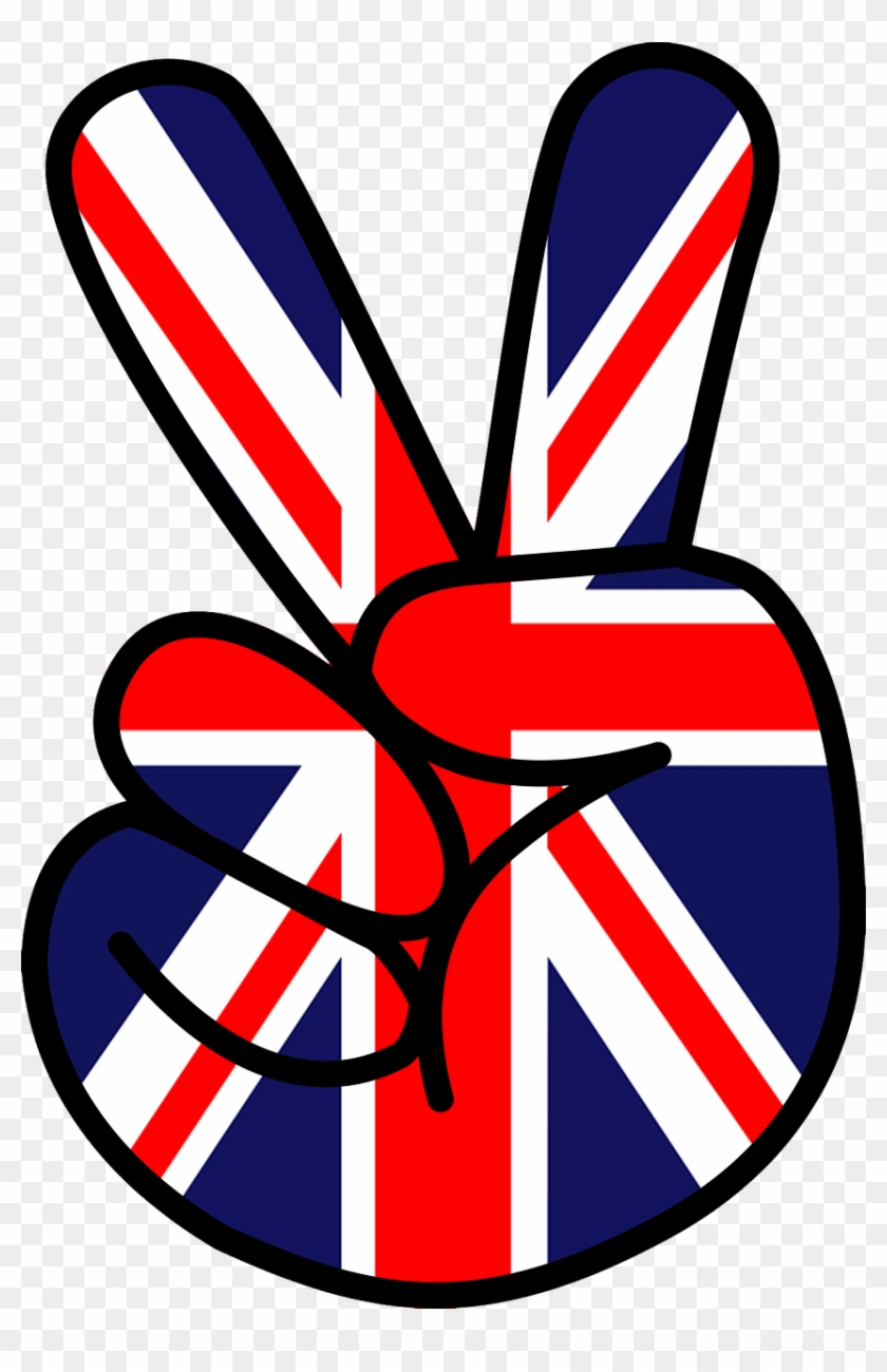 V Finger Sign - United Kingdom Flag #1650165