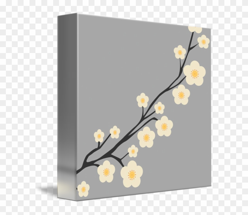 Gray Flowers By Holly Fowler - Cherry Blossom #1650409