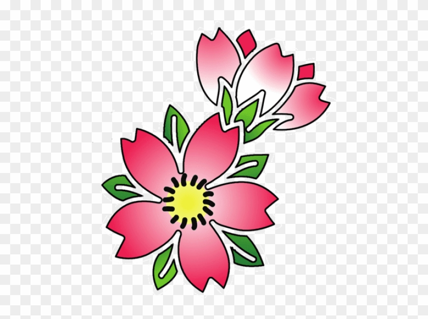 Free Png Download Cherry Blossom Flower Tattoo Outline - Cherry Blossom Tattoo Flash #1650410