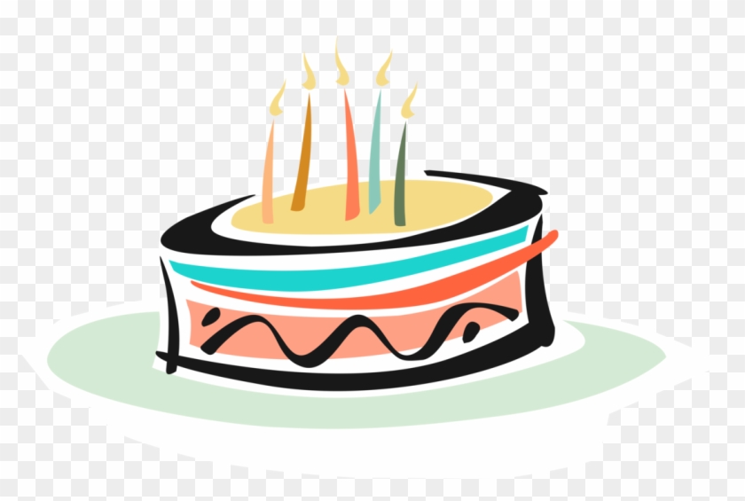 Birthday Cake Lit Candles Image Illustration Of - Birthday Cake #1650622