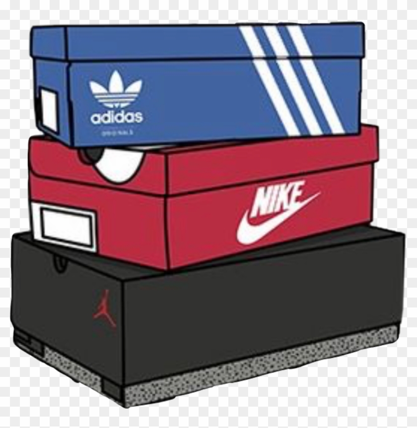 Shoe Shoes Shoeboxes Nike Adidas Jordans Boxes Box - Cartoon Nike Shoe Box  - Free Transparent PNG Clipart Images Download