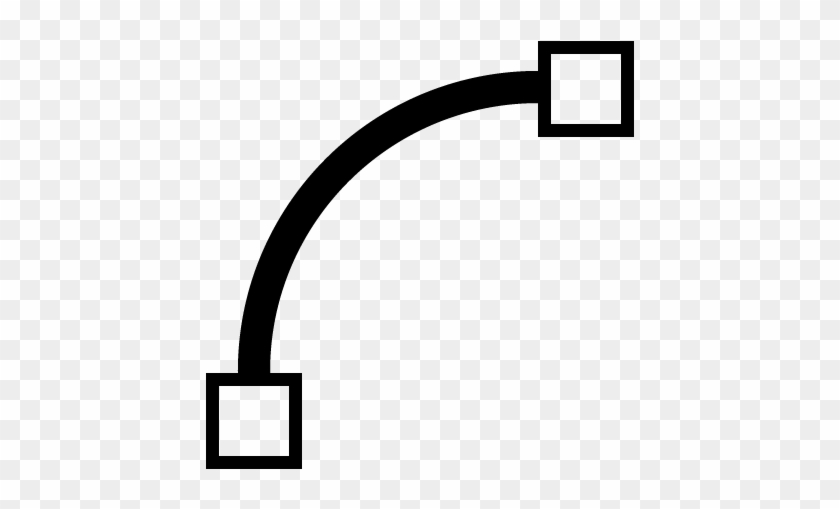 Vector Path Curve Icon - Curve Vector #1650909