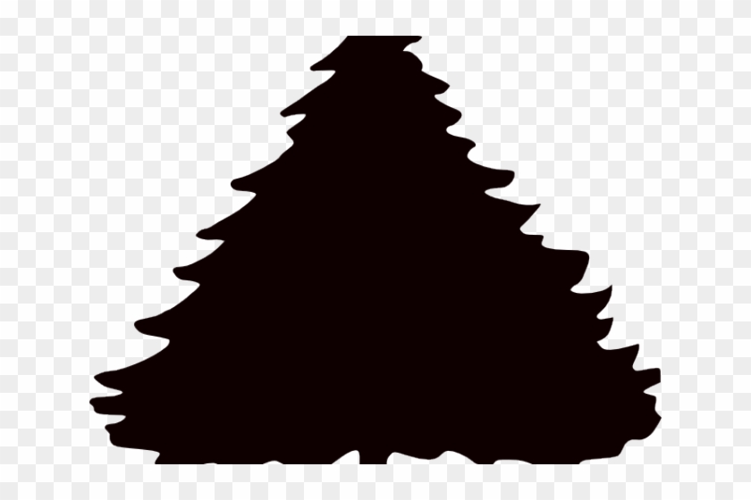 Fir Tree Clipart 2d Paper - Black Christmas Tree Png #1651185