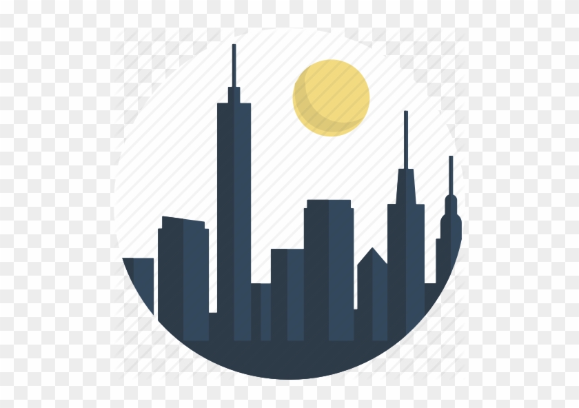 512 X 512 7 - Flat City Icon Png #1651205