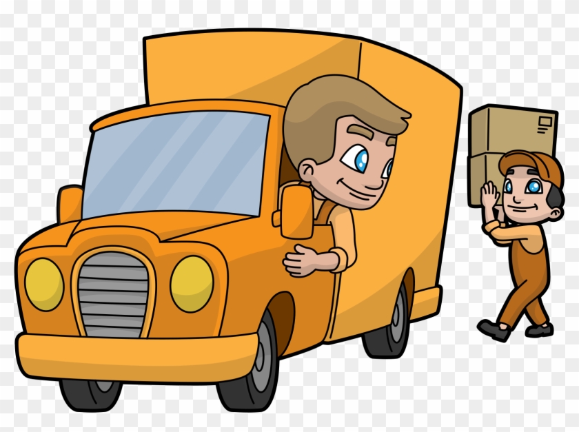Cartoon Delivery Truck - Cartoon #1651211
