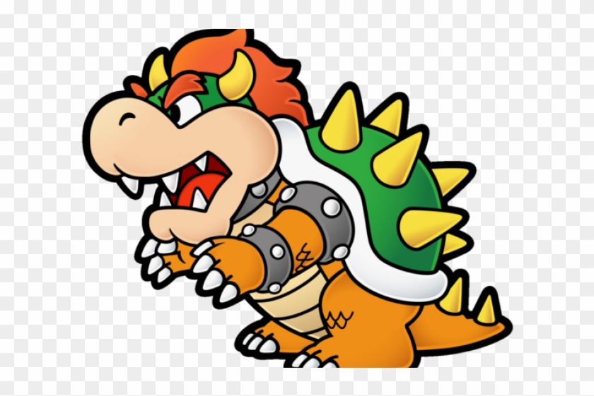 Princess Peach Clipart Paper Mario Bowser - Bowser Mario #1651362