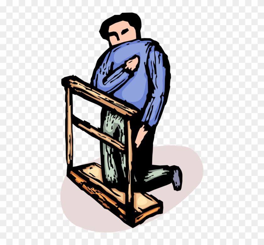 Kneels Praying In Vector Image Illustration Of - Kneels Praying In Vector Image Illustration Of #1651382