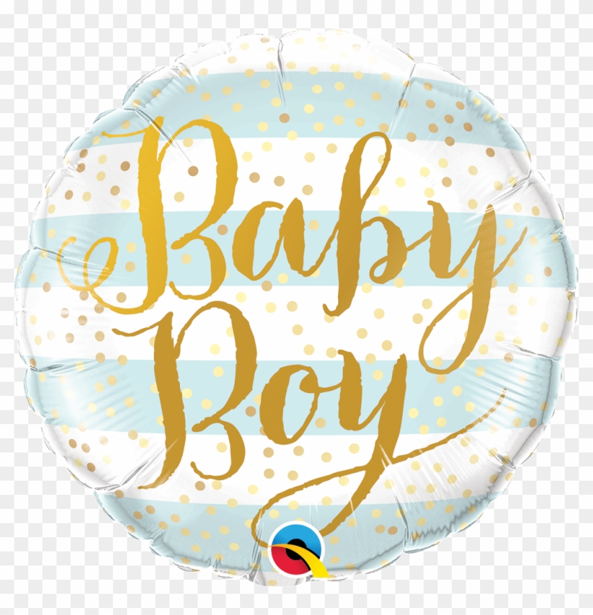 18" "baby Boy Blue Stripes" Also Available In 9" - Balloon #1651395