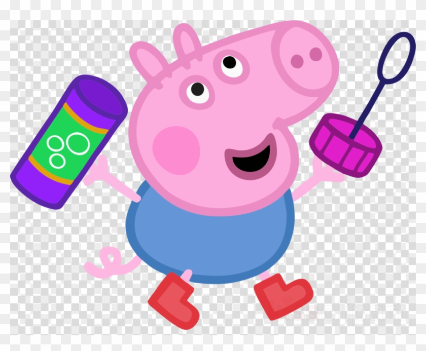 Peppa Pig George Png Clipart George Pig Daddy Pig - Blue Contact Lens Png #1651440
