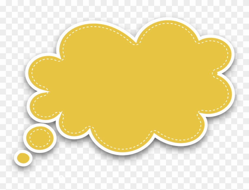 Yellow Circle Fruit Pattern Cloud Bubble Dialog - Dialogue Box Vector Png #1651469