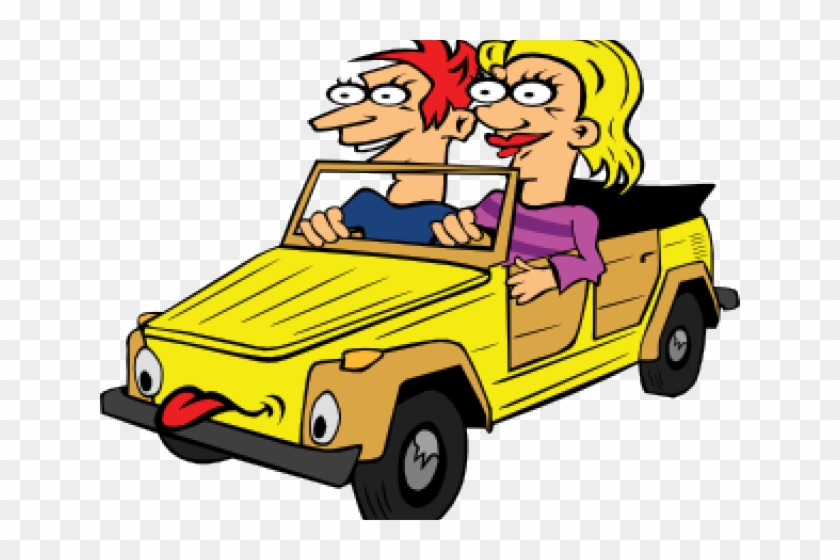 Driving Clipart Two Person - Driving Cartoon #1651486