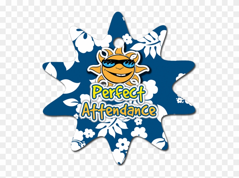 Perfect Attendance Sun Tag - Cartoon #1652121