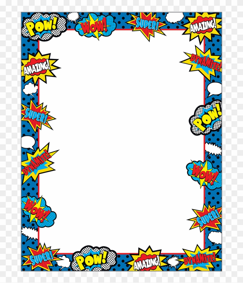 Tcr7796 Superhero Blank Chart Image - Superhero Computer Paper #1652210