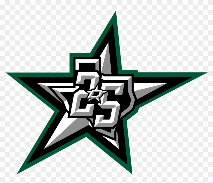 Stars Logo With D Replaced With 25th Aniversary Logo - All Dallas Stars Logo #1652239