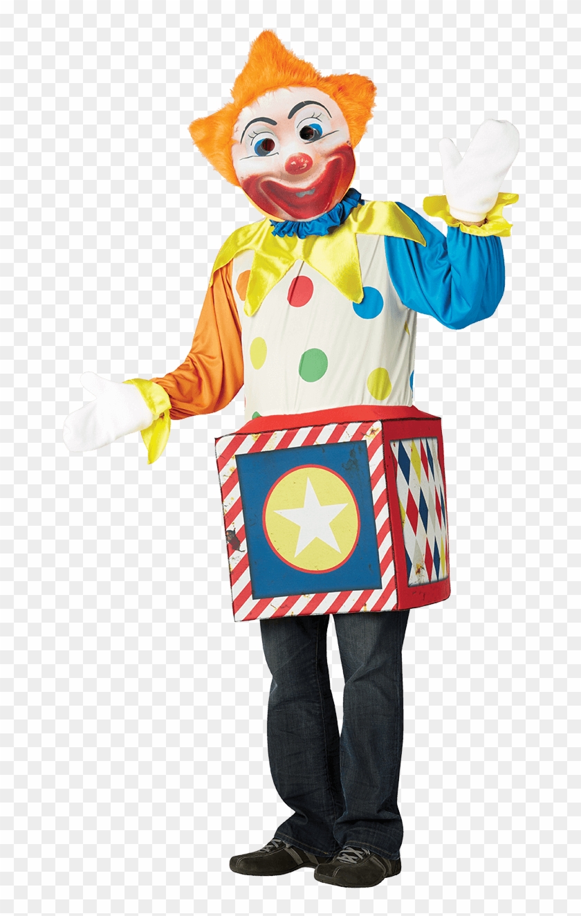 Adults Creepy Clown In A Box Costume - Costume #1652400