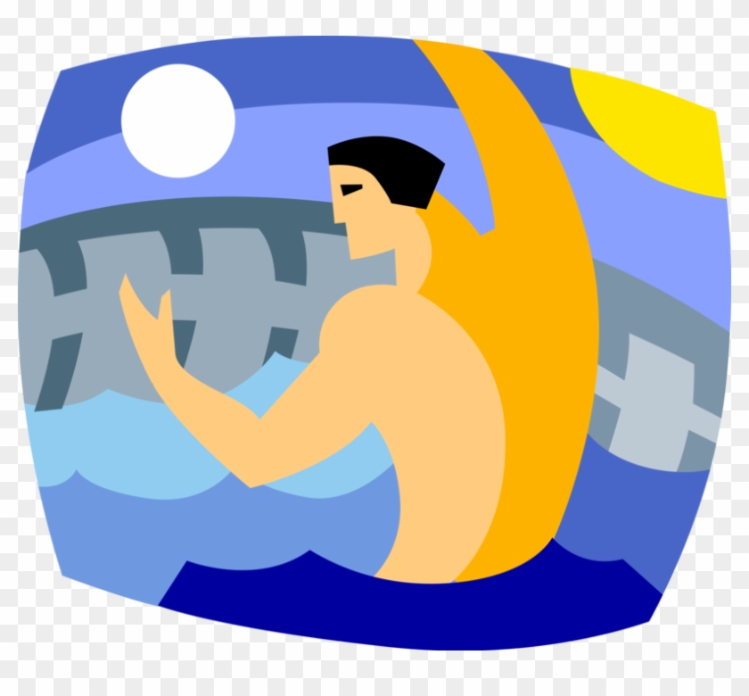 Vector Illustration Of Water Polo Team Water Sport - Illustration #1652664
