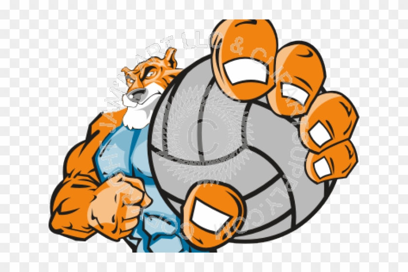 Volleyball Clipart Orange - Kangaroo Holding Basketball #1652665