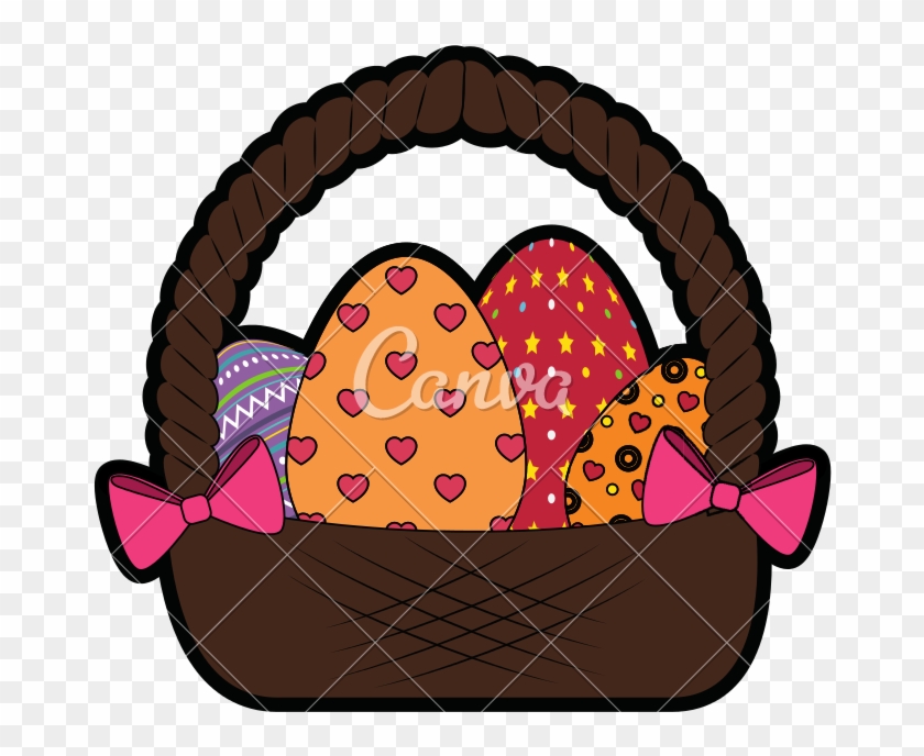 Happy Easter Basket Design - Illustration #1652678