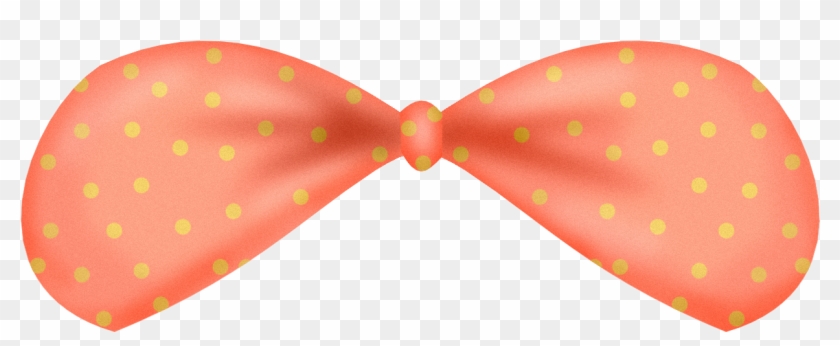 Orange Clipart Bow Tie - Polka Dot #1652826
