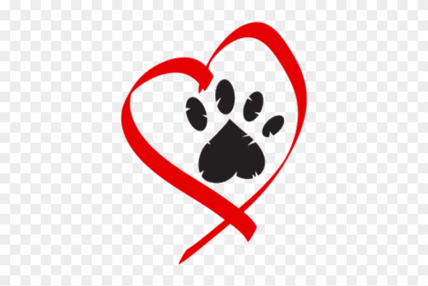 Free Png Download Heart Paw Print Png Images Background - Paw Print Heart Clip Art #1652975