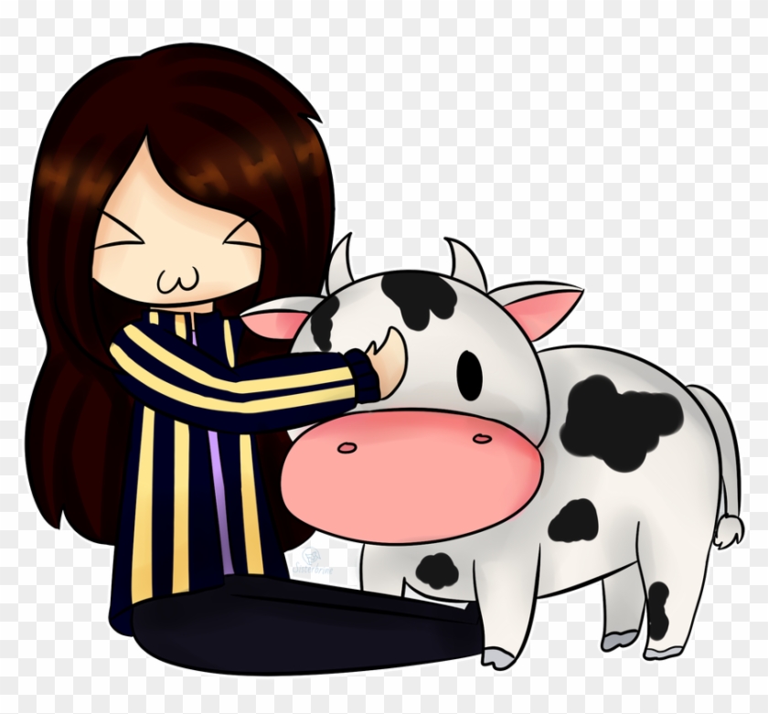 Hugging A Cow By Sisterbrinetempacc - Cartoon #1653143