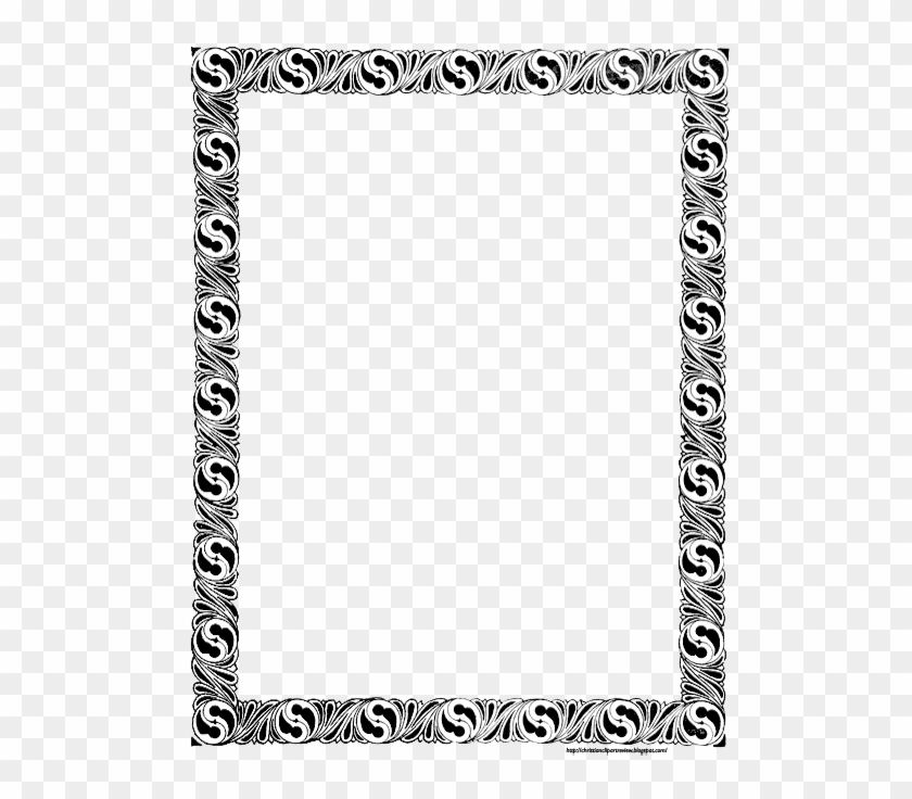 A Black And White Decorative Frame - Anglo Saxon Border Paper #1653389