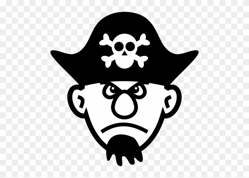 Pirate,skull And - Black And White Pirate Hat #1653462