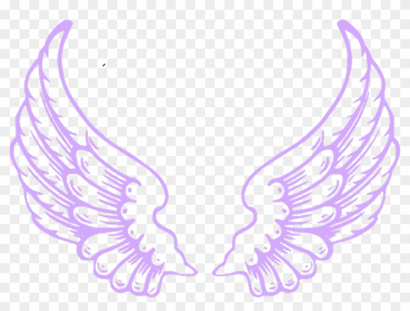 Purple Sticker - Pink Angel Wings #1653465