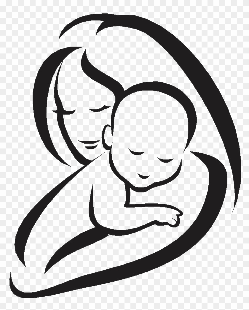 Mother S Day Png - Mother With Child Drawing #1653561