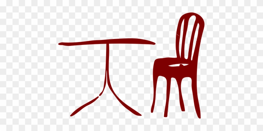 Table, Chair, Marron, Outdoor, Café - Table And Chair Clipart #1653788