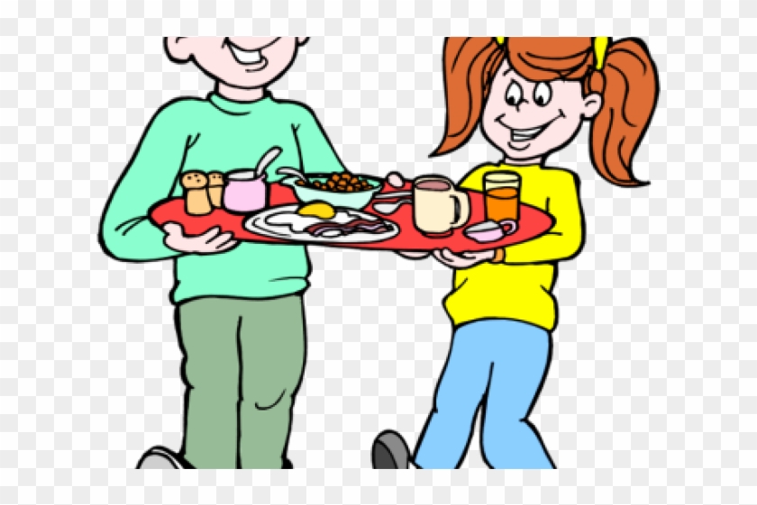 Cafeteria Clipart Banquet - Coloring Page Tray #1654069