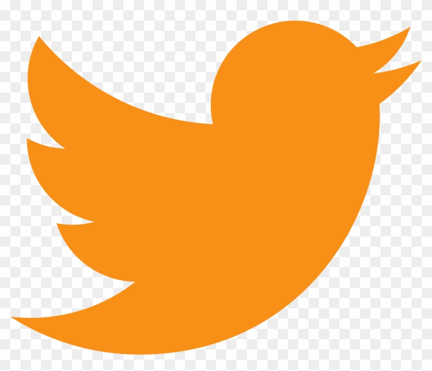 Twitter - Facebook - Imdb - Orange Twitter Logo Transparent #1654204