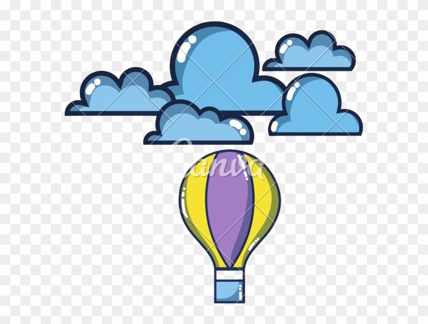 Air Balloon Fly With Cloud Natural Weather - Hot Air Balloon #1654232