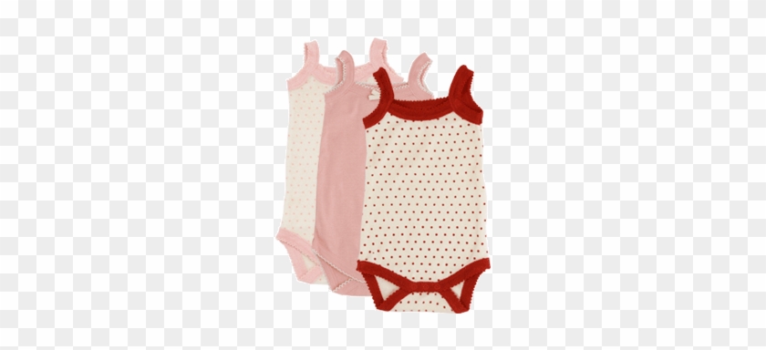 Nature Baby Girls Singlet Bodysuit Pink Spot - Baby Singlet Bodysuit #1654569