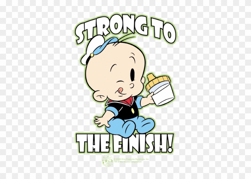 Popeye Strong To The Finish Baby Bodysuit - Popeye Baby #1654572