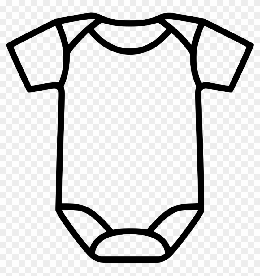 Baby Bodysuit Comments - Outline Baby Onesie Clipart #1654574