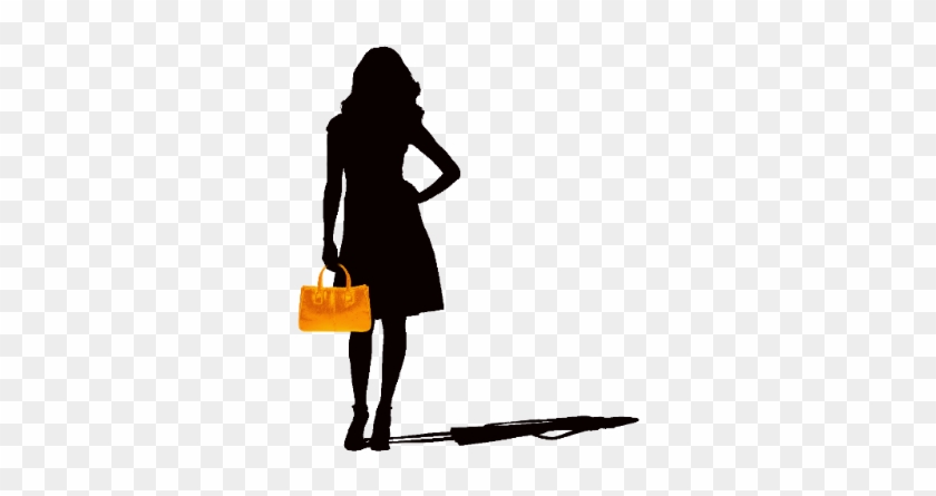 Wallet Clipart Woman Bag - Woman With Purse Silhouette #1654613