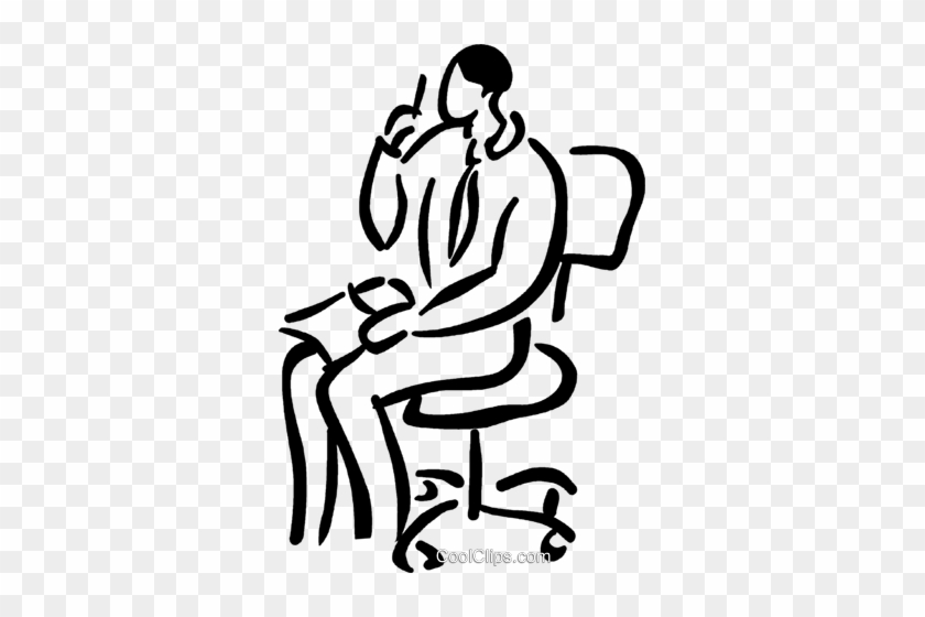 Person Sitting In A Office Chair Royalty Free Vector - Illustration #1654658