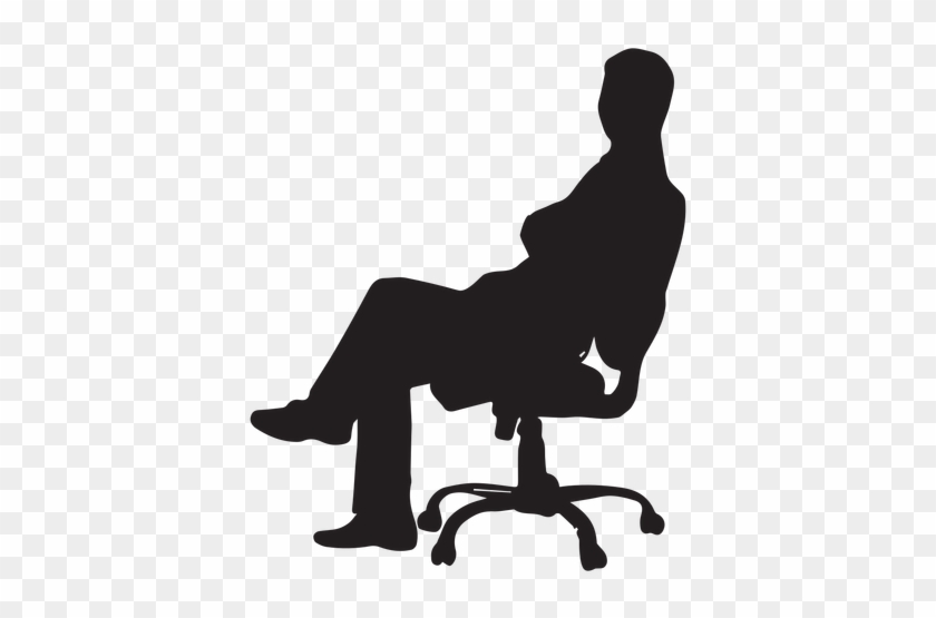 512 X 512 0 - Sitting In Chair Silhouette #1654659