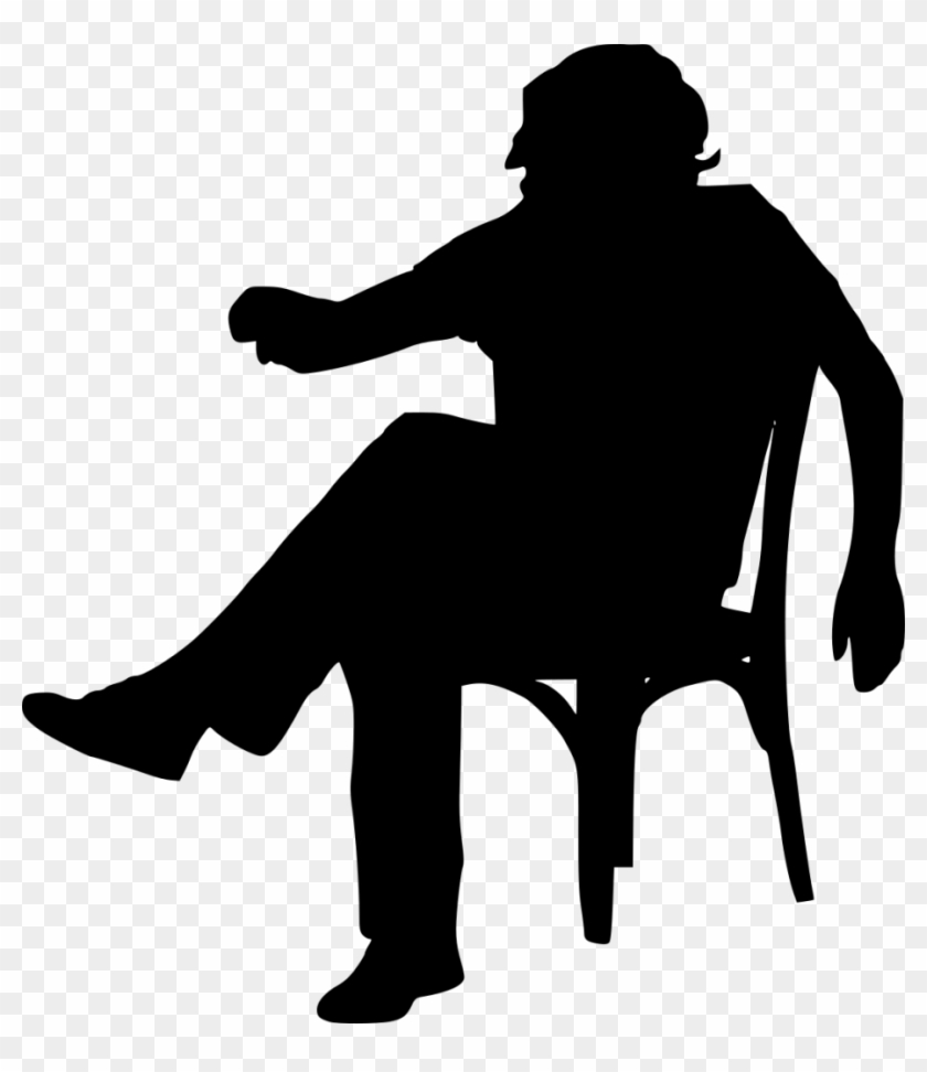 1081 × 1200 Px - Man Sitting In Chair Silhouette Transparent #1654665
