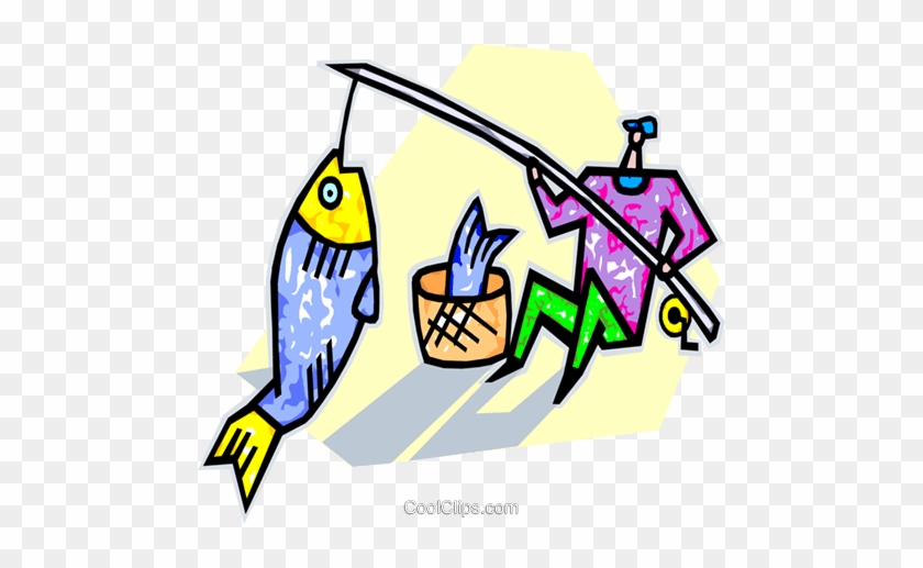 Fisherman Catching A Fish Royalty Free Vector Clip - Fisherman Catching A Fish Royalty Free Vector Clip #1654683