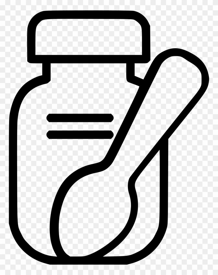 Syrup Bottle Spoon Comments - Line Art #1655003