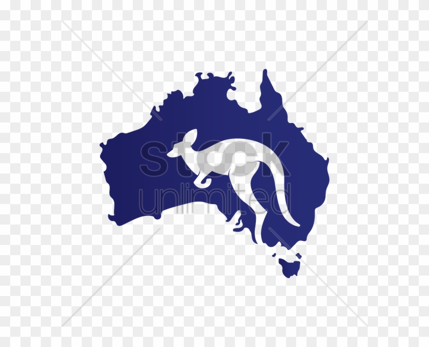 Singapore Clipart Italian - Australia Map With Kangaroo #1655047