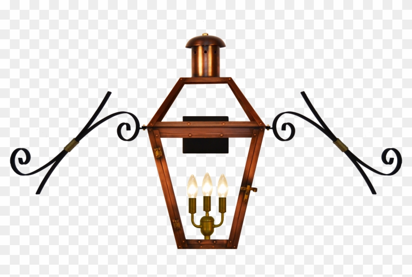 Georgetown Wall Electric Lantern With Braided Mustache - Coppersmith Georgetown #1655508