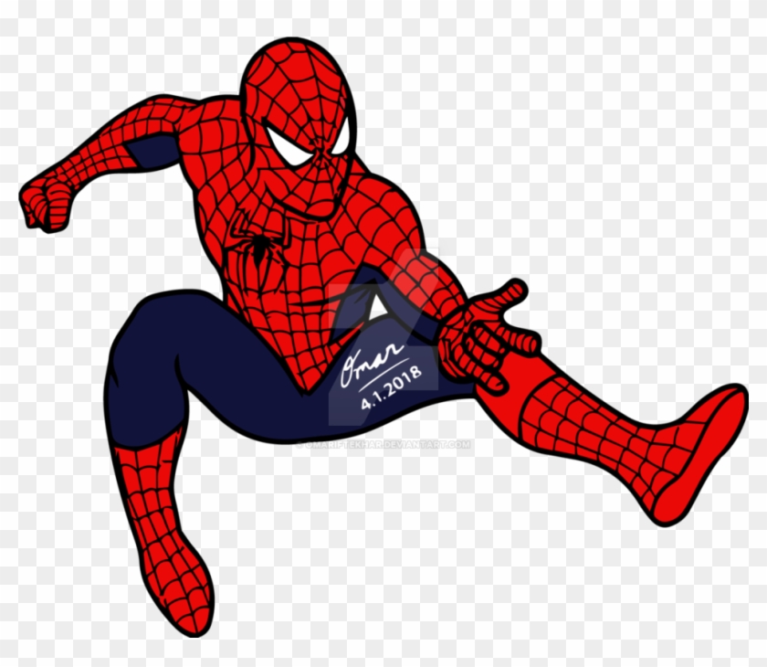 Deviantart Logo Clipart Spider Man - Dibujos De Spiderman Coloreados #1655552