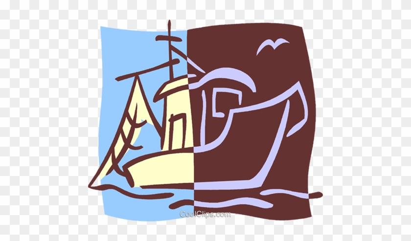 Commercial Fishing Boat Royalty Free Vector Clip Art - Commercial Fishing Boat Royalty Free Vector Clip Art #1655715