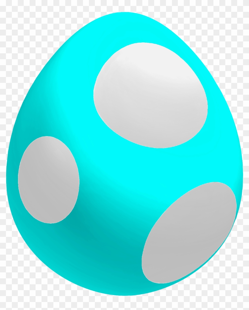Yoshi Clipart Turquoise - Light Blue Yoshi Egg #1655717
