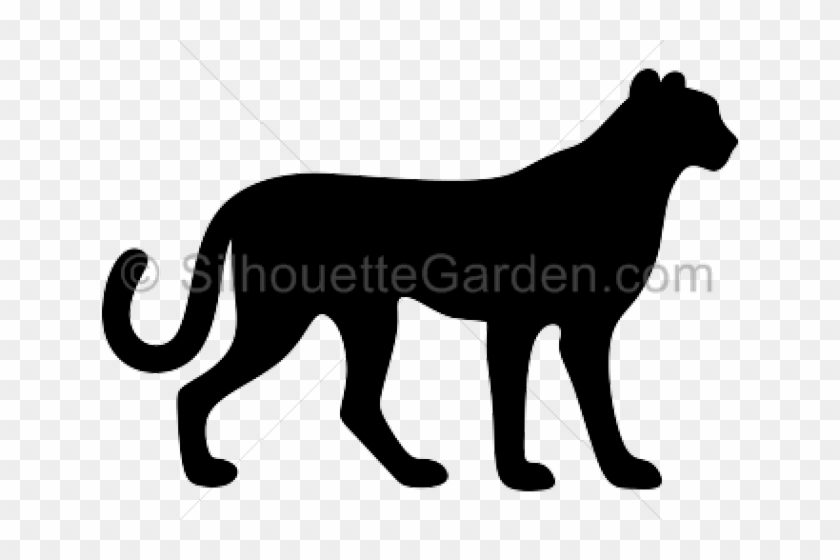 Shadow Clipart Cheetah - Cheetah Silhouette Easy #1655762